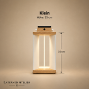 Solar-Laterne aus Edelstahl 35 cm für Garten Terrasse und Eingangsbereich