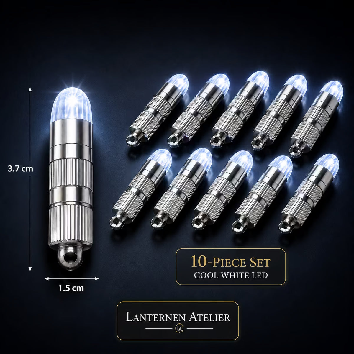LED-Lichter fuer Papierlampions im 10er Set warmweiss