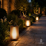 Akku-Laterne outdoor mit warmem Licht für Gartenweg, Terrasse und Hof