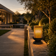 Japanische Solar-Gartenlaterne mit warmem Licht für Garten und Außenbereich