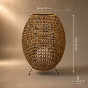 XXL Solar-Laterne in Rattan-Optik für Terrasse & Garten