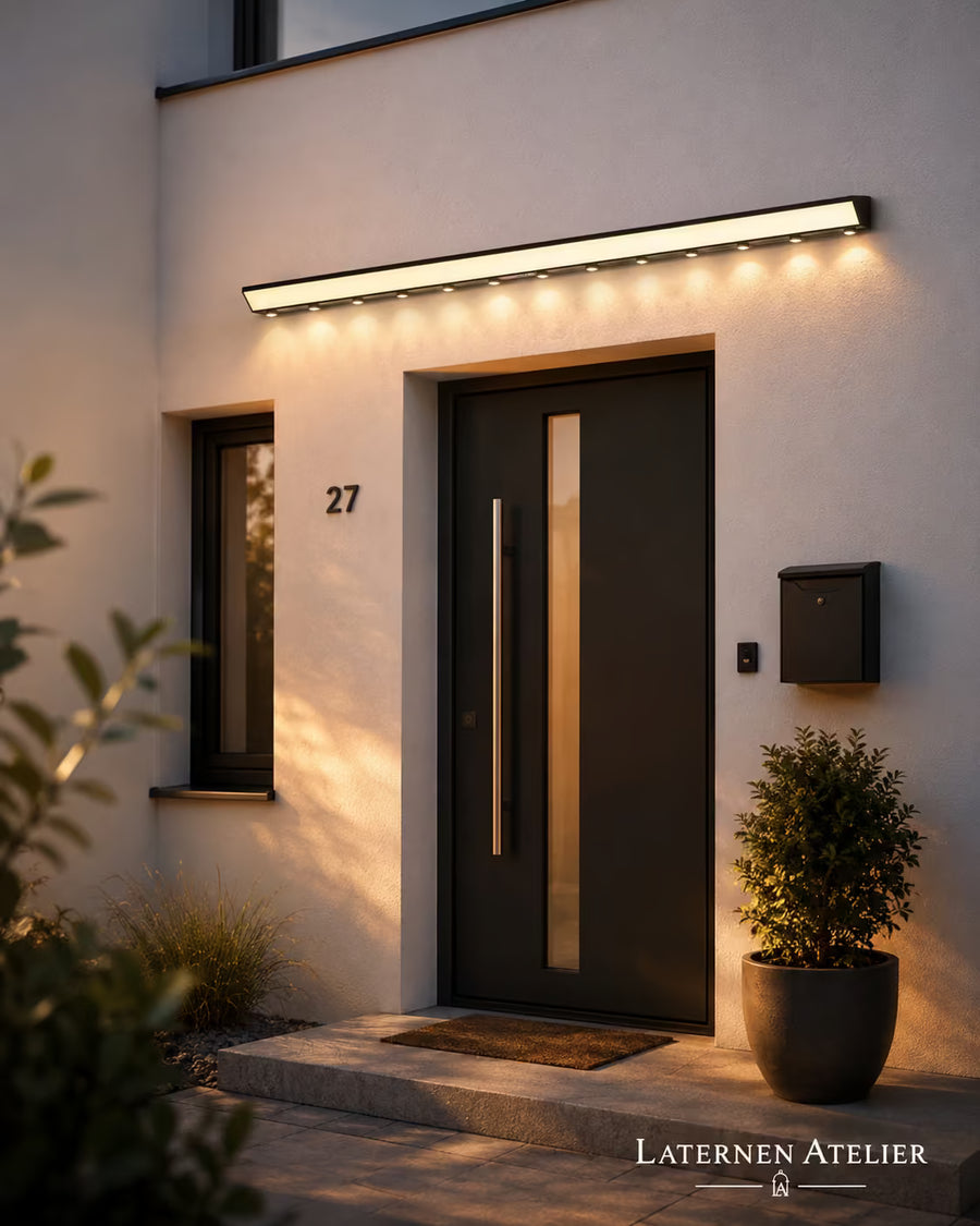 Moderne Solar-Wandlaterne für Außenbereich & Eingang