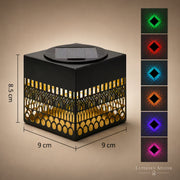 Solar-Wandlaterne aus Metall mit RGB-Licht für Garten und Eingangsbereich
