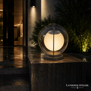 Solar-Außenlaterne in Kugelform für Hauseingang, Terrasse und Außenbereich