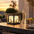 Solar-Laterne aus Stahl & Acryl für moderne Terrasse