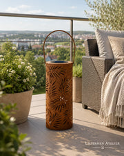 Solar-Laterne in Rost-Optik für Garten & Terrasse
