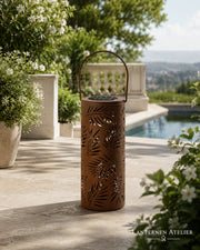 Solar-Laterne in Rost-Optik für Garten & Terrasse