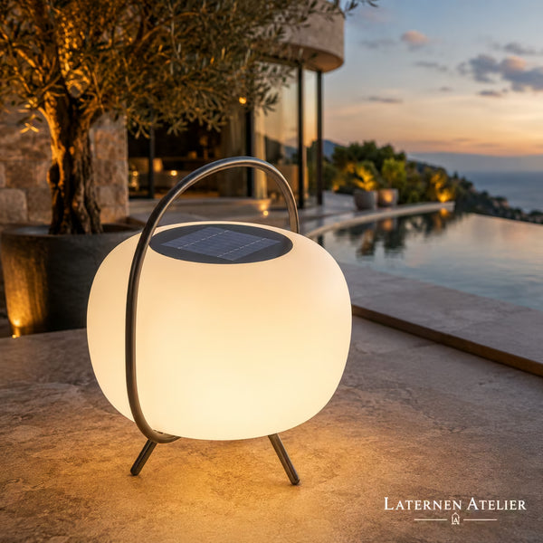 Windlicht modern Solar für Garten & Terrasse